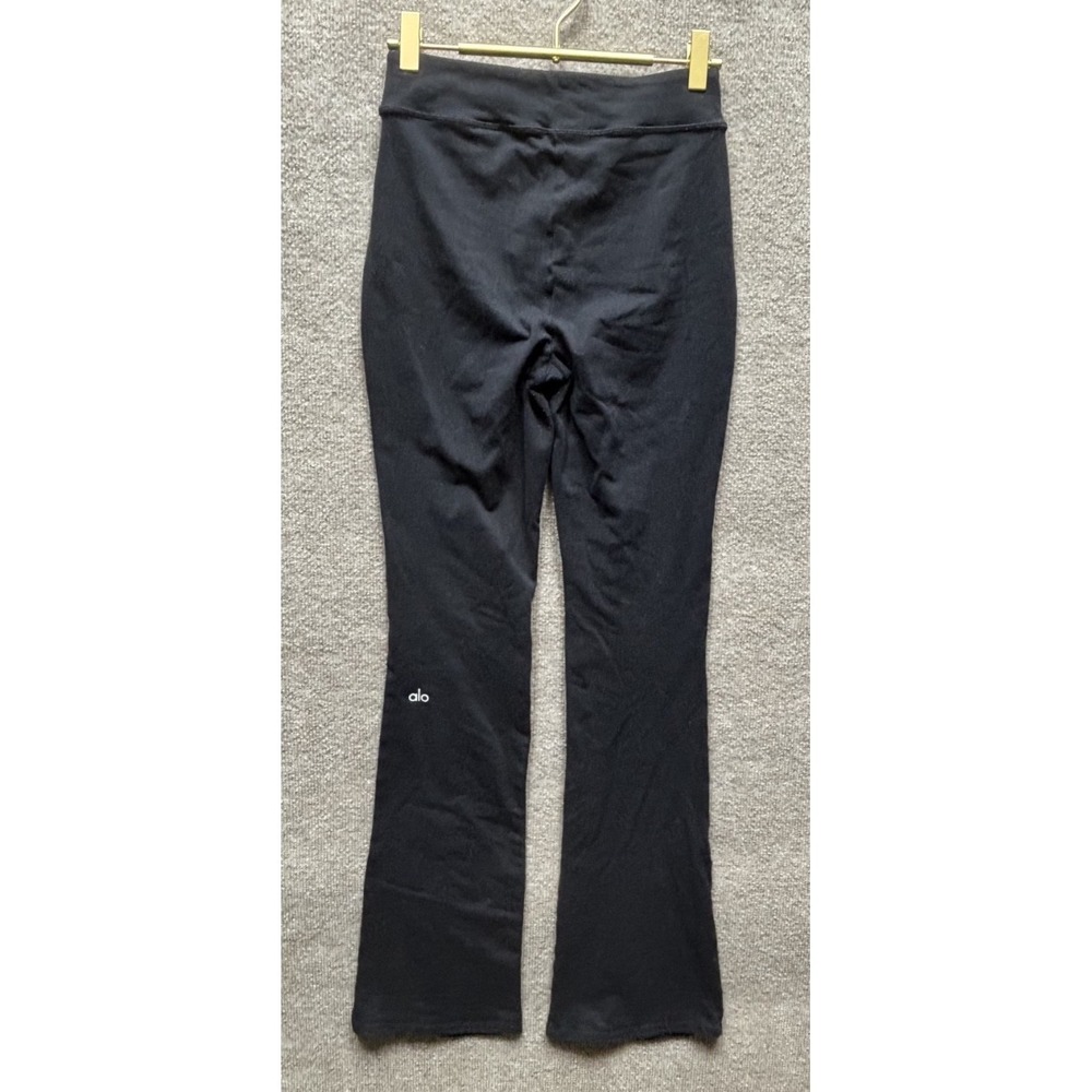 Alo Yoga Airbrush High Waist HW HR Flutter Legging Flared Split Black Size Small - Picture 2 of 3